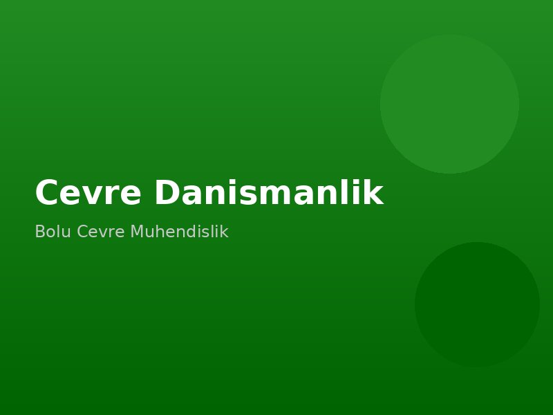 Bolu Çevre ve Danışmanlık